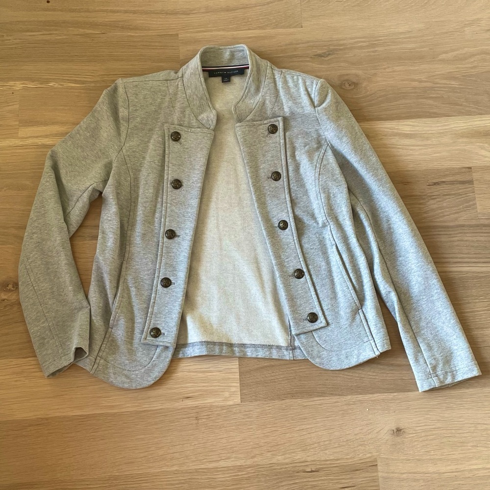 Tommy Hilfiger military band blazer jacket -Small gray